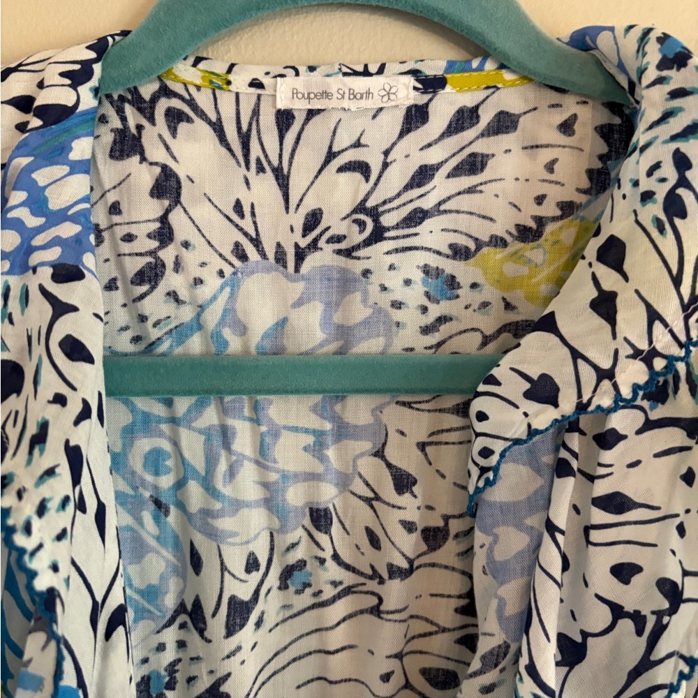 Poupette St Barth Aude Midi Dress in Blue Ailes - Picture 4 of 7